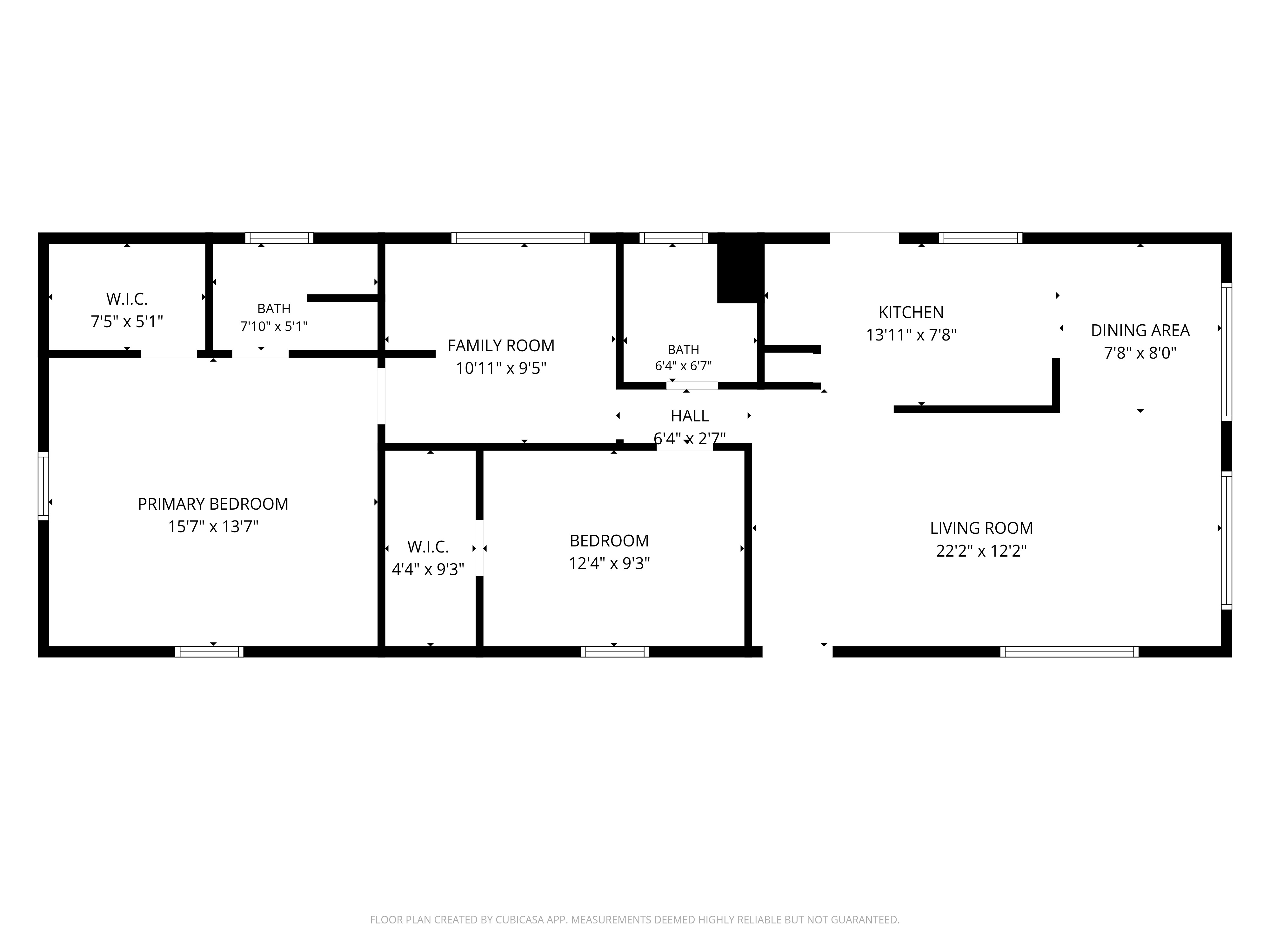 Dimensioned floor plan for 1065 Lomita Blvd #183