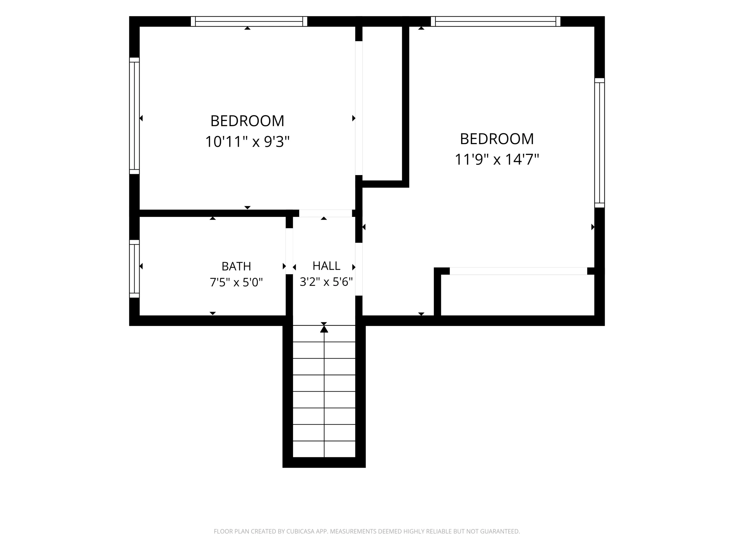 Second floor plan for 6453 Allston St